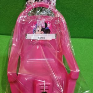 Stamp- Silla portamuñecas Minnie RN246500, Rosa, 20 cm con Sistema de fijación Universal, se Fija en Todo Tipo de Manillar, Correa de Velcro para sostener la muñeca.