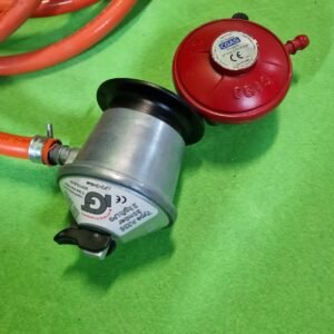 Teamson Home Mesa y Brasero de Gas Propano Redondo para Jardín