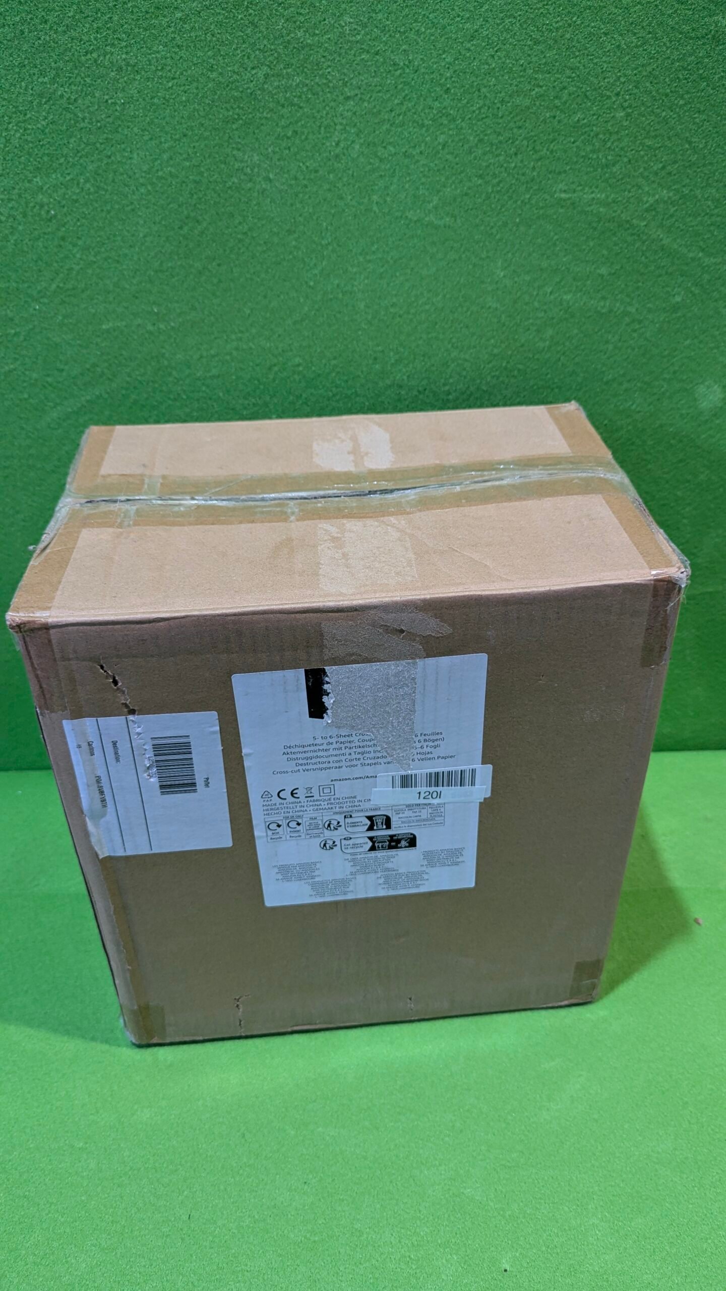 Amazon Basics Destructora de papel y tarjetas con Defecto - Oportunexa