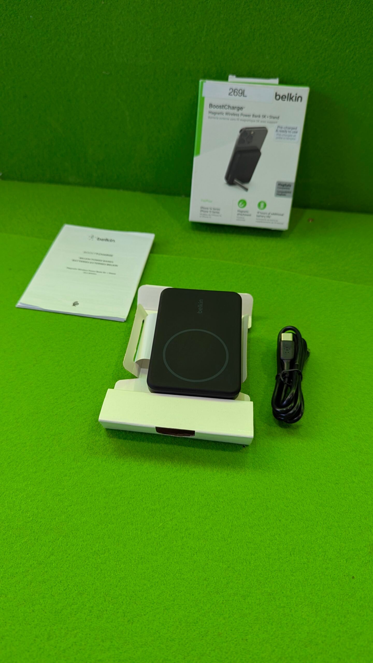 Belkin Cargador portátil banco de energía inalámbrico de 5000 mAh, cargador MagSafe de 7.5 W - Oportunexa