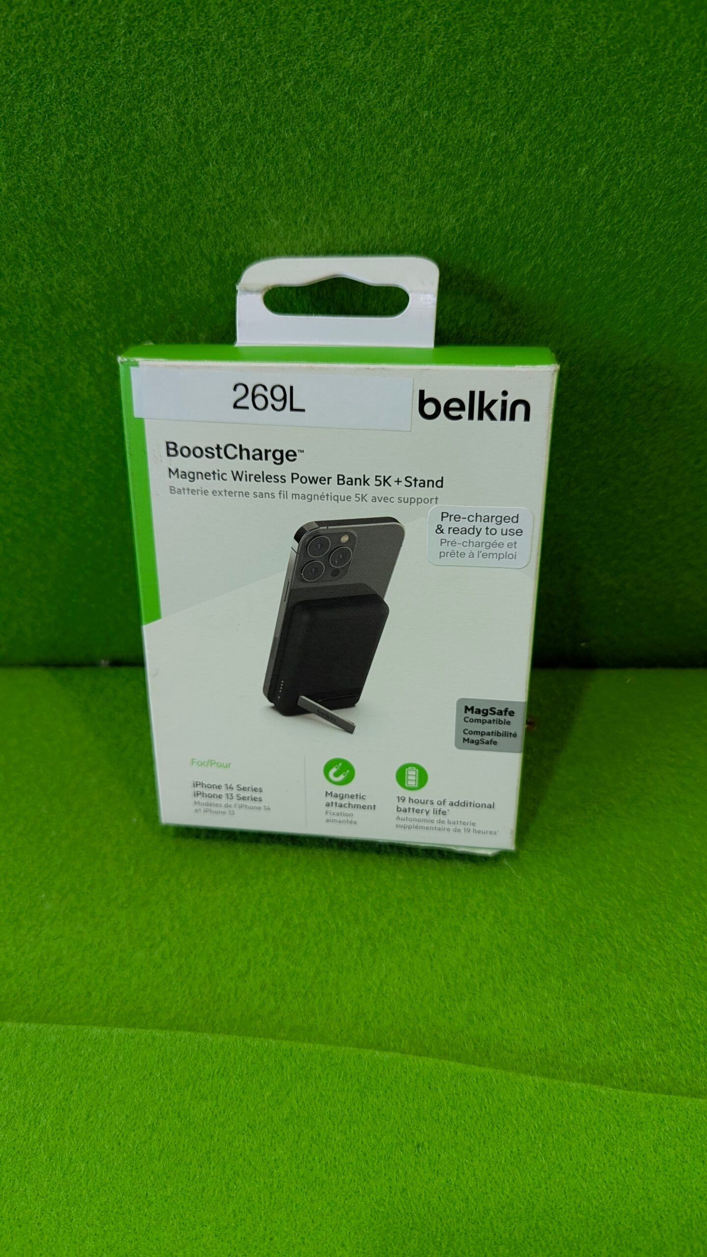 Belkin Cargador portátil banco de energía inalámbrico de 5000 mAh, cargador MagSafe de 7.5 W - Oportunexa