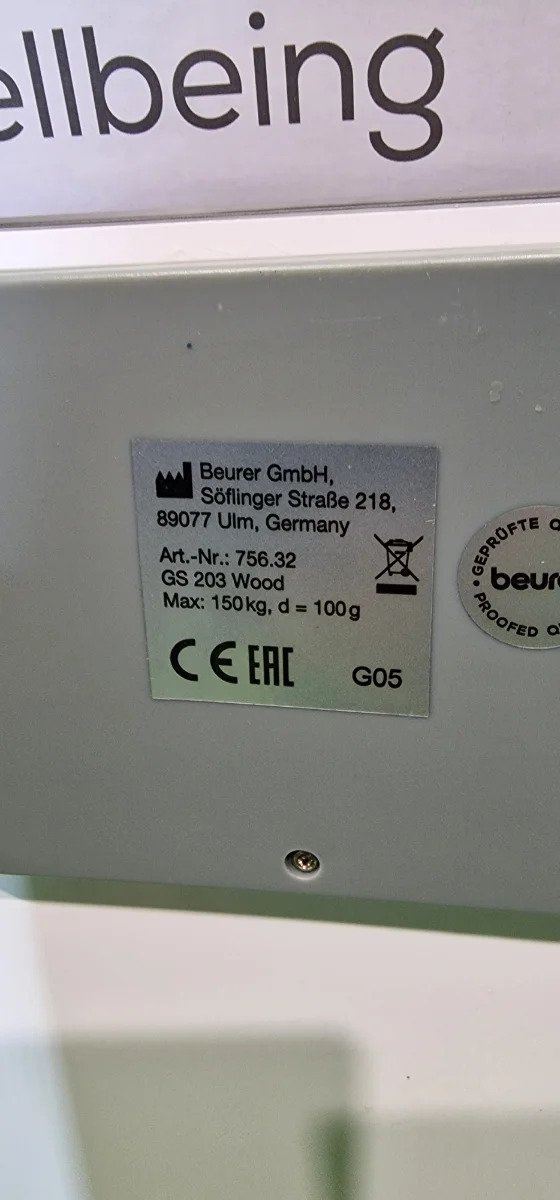Beurer GS 203 Madera - Báscula de baño de vidrio - Oportunexa