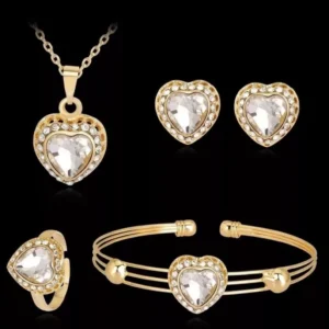 Bisutería Completa Jewelry: Collar, Pendientes, Pulsera y Anillo - Oportunexa