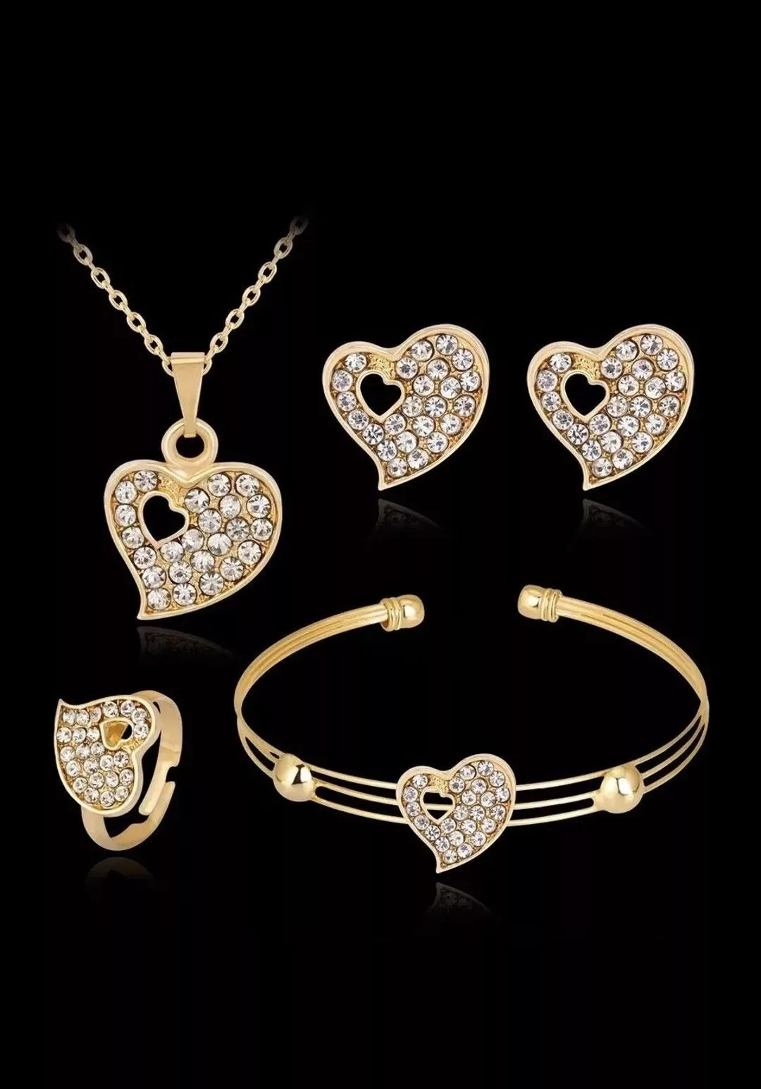 Bisutería Jewelry: Collar, Pendientes, Pulsera y Anillo - Oportunexa