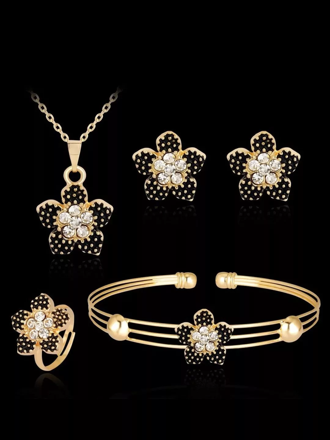 Bisutería Jewelry: Collar, Pendientes, Pulsera y Anillo - Oportunexa