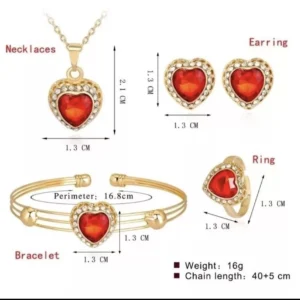 Bisutería Jewelry: Collar, Pendientes, Pulsera y Anillo - Oportunexa
