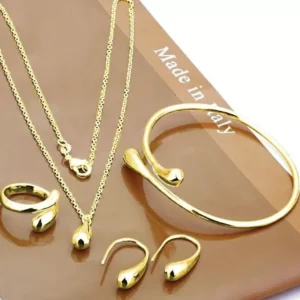 Bisutería Jewelry compuesto por: Collar, Pendientes, Pulsera y Anillo - Oportunexa