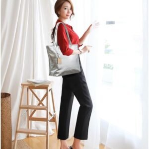 Bolso de hombro para mujer, de piel sintética de cocodrilo - Oportunexa