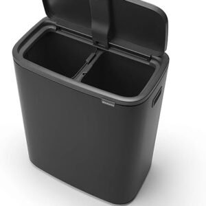 Brabantia Cubo de basura Negro mate 60L - Oportunexa