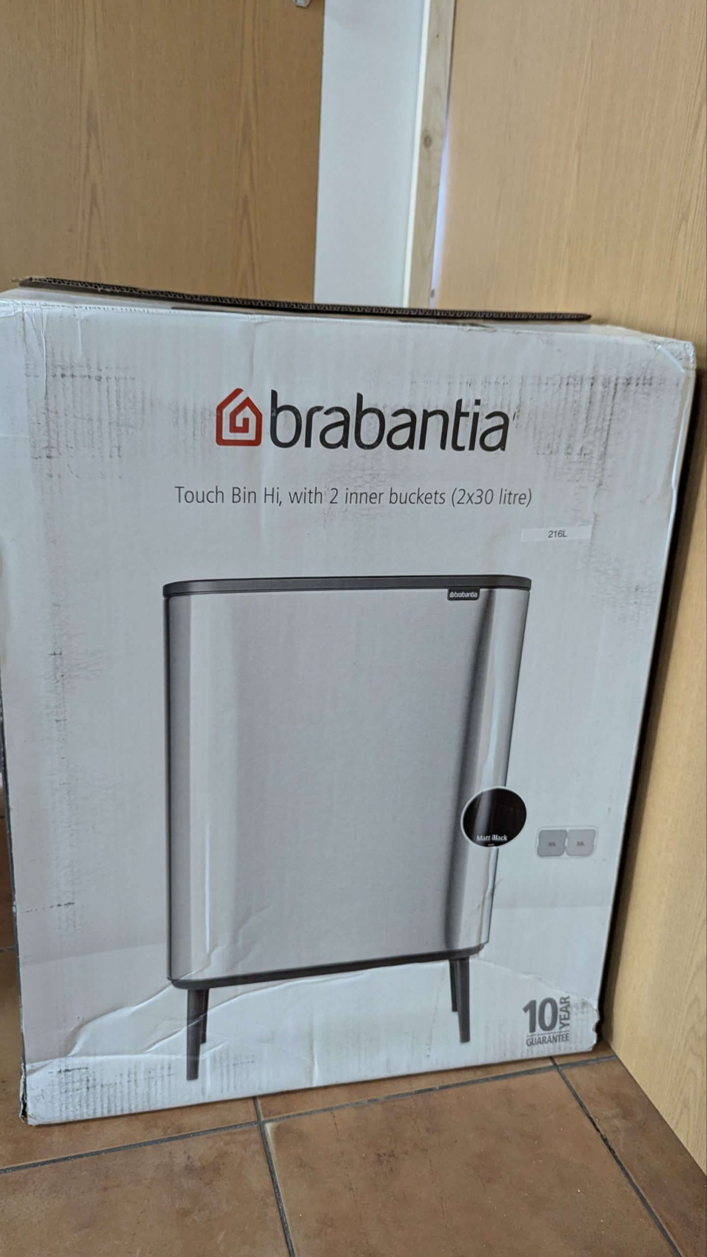 Brabantia Cubo de basura Negro mate 60L - Oportunexa