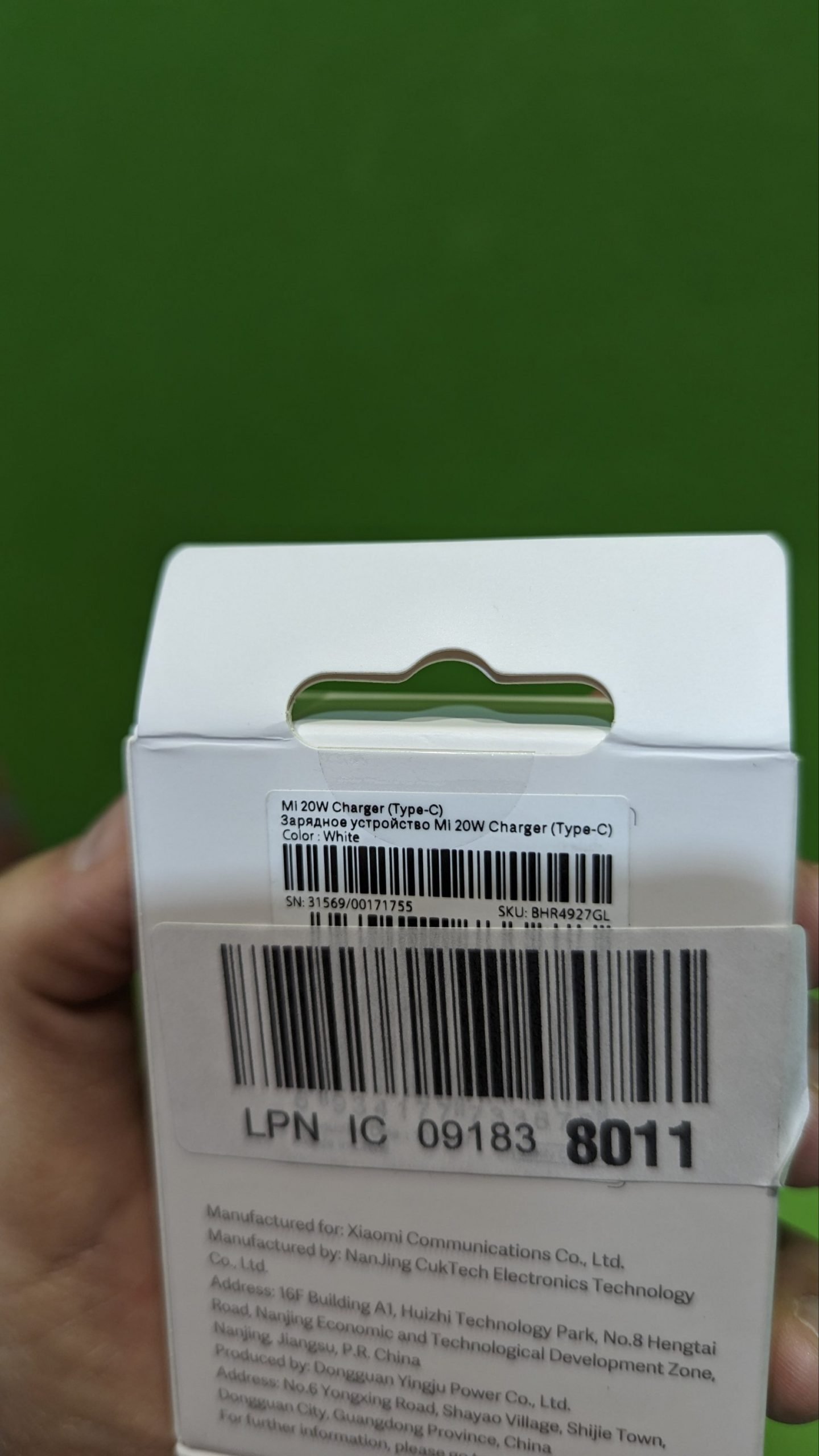 Cargador AD201EU 20W USB Tipo C Compatible con Dispositivos Xiaomi - Oportunexa