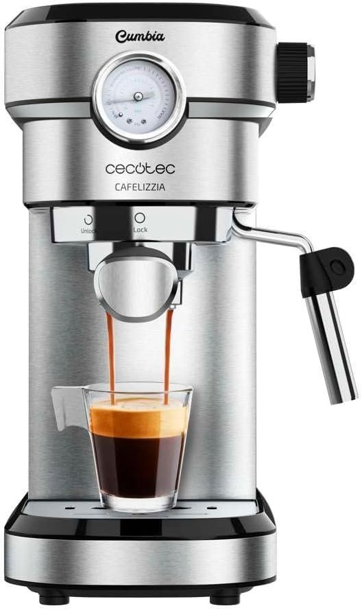 Cecotec Cafetera para Espressos y Cappuccino Cafelizzia 790 Steel Pro con tara - Oportunexa