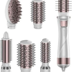 Cecotec Cepillo de Aire Bamba CeramicCare 5in1Gyro. 1000 W, 5 Cabezales intercambiables, Tecnología Iónica, 3 Temperaturas, 2 Velocidades - Oportunexa