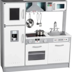 Cocina de juguete, disposición en línea, de madera - Oportunexa