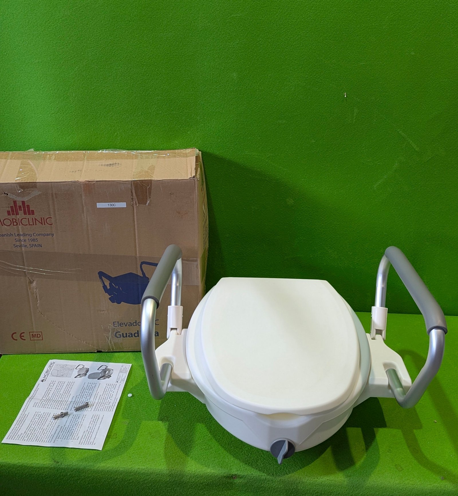Elevador WC para Adultos, 17cm con reposabrazos abatibles y Acolchados - Oportunexa