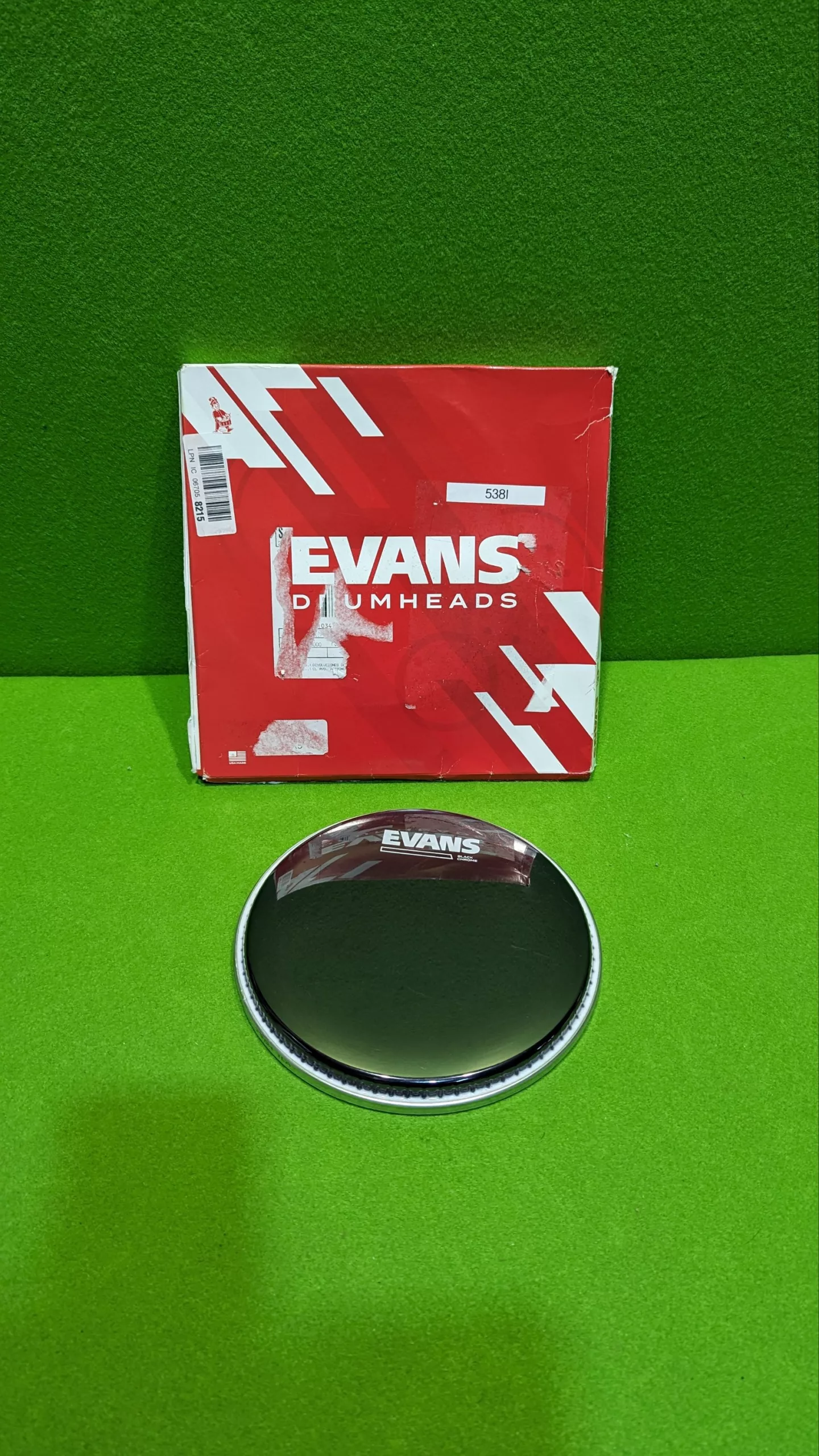 Evans 08 pulgadas (20cm), TT08CHR (parche negro para tambor) - Oportunexa