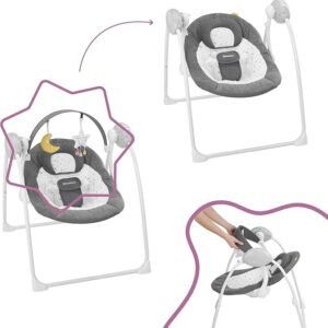 Hamaca y columpio para bebés eléctrico Badabulle Comfort Moonlight - Oportunexa