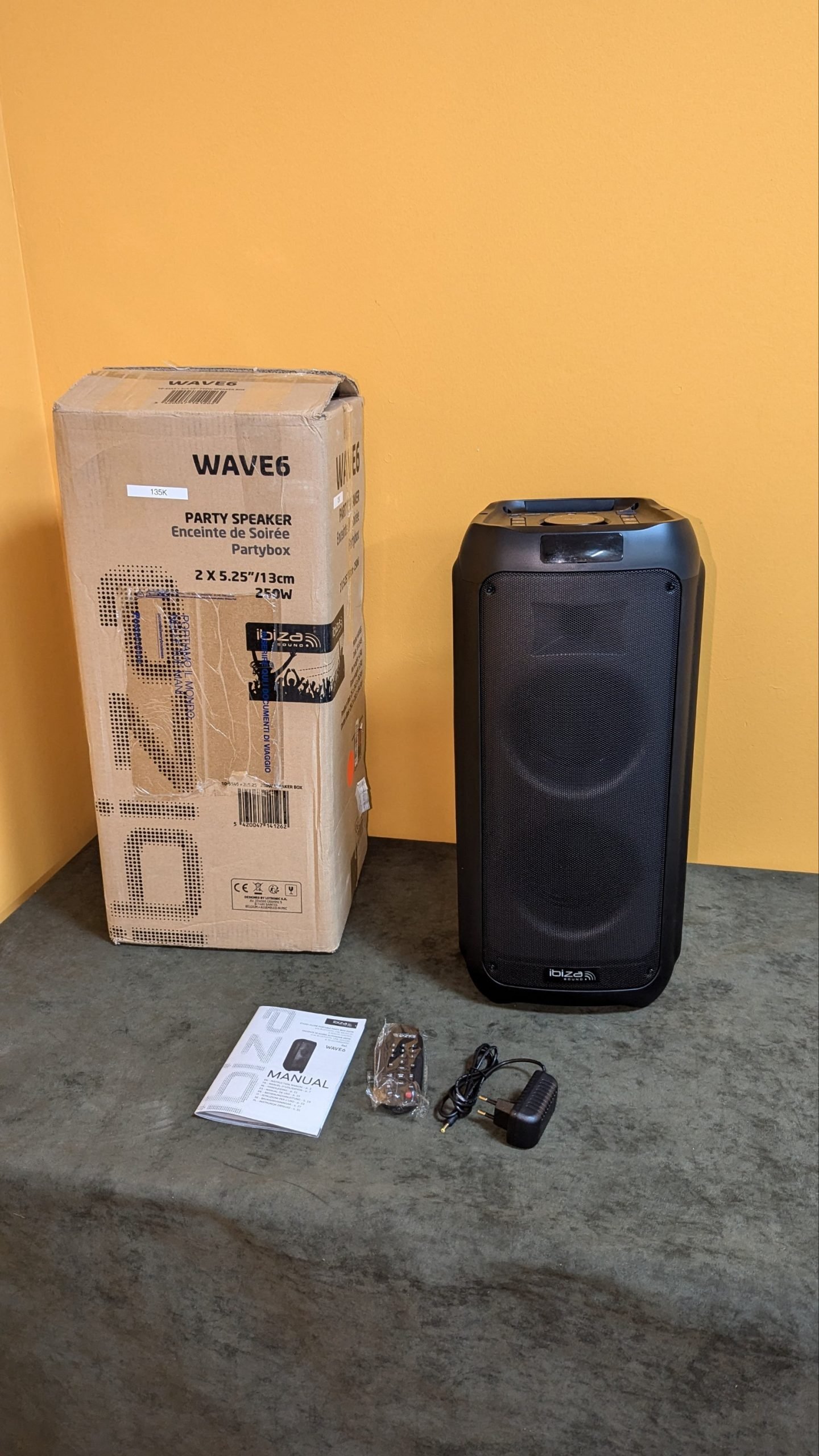 Ibiza WAVE6 Altavoz a pilas de 250W - Oportunexa