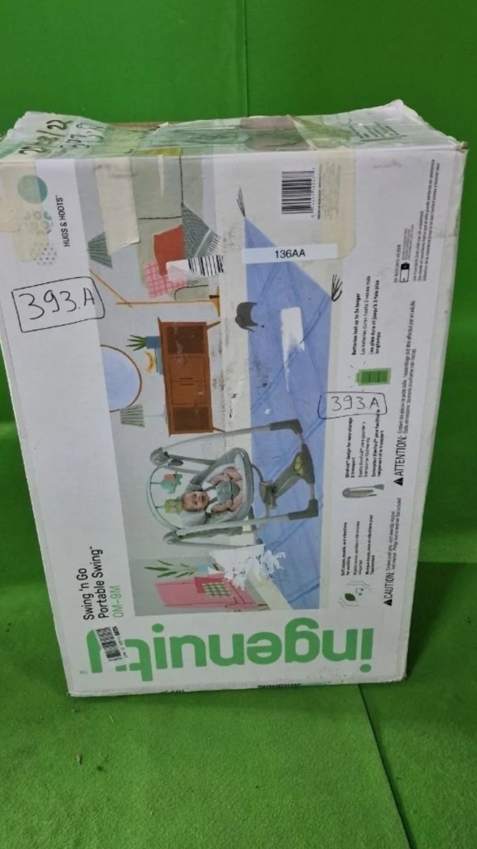 Ingenuity, Columpio Compacto Plegable Hugs & Hoots - Oportunexa