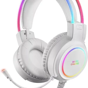 Mars Gaming MHRGB Blanco, Auriculares - Oportunexa