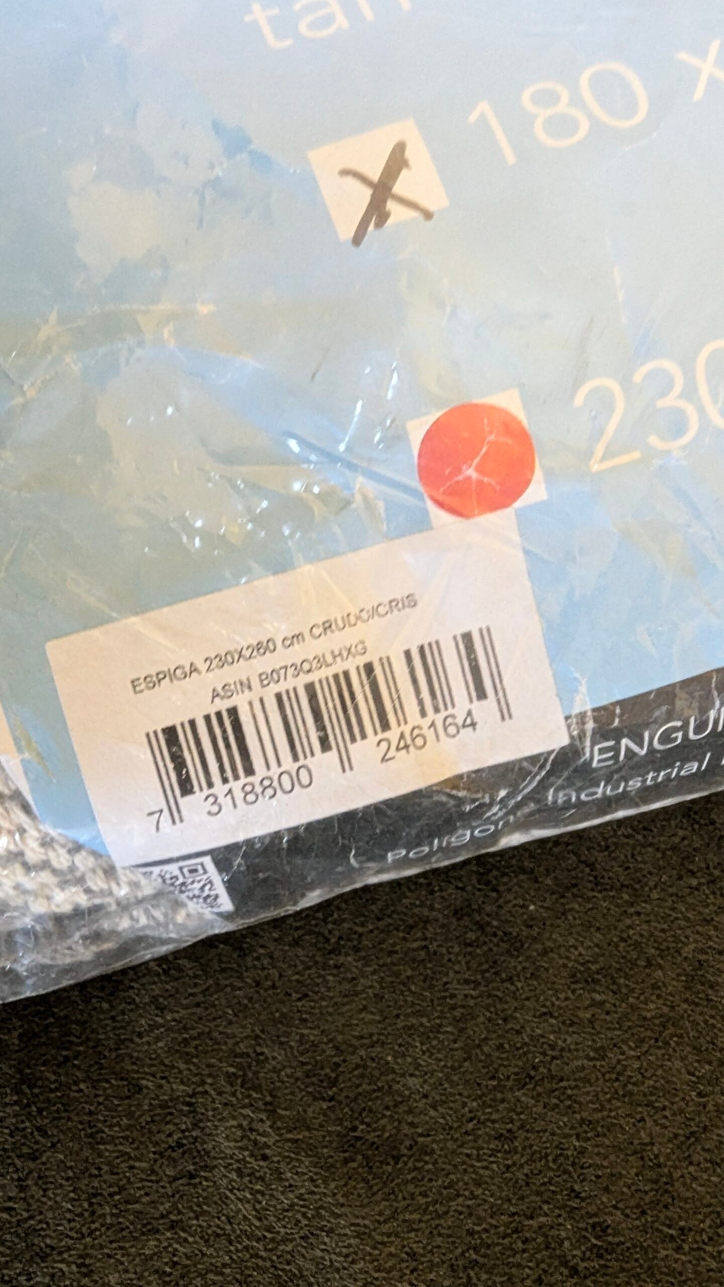 Martina Home Foulard Multiusos Espiga 180X260 Cm Crudo/Gris - Oportunexa