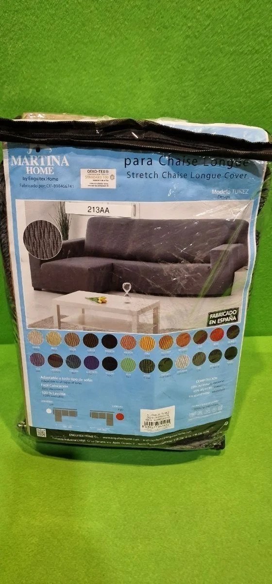 Martina Home Tunez Funda chaise longue Brazo corto derecho Gris - Oportunexa