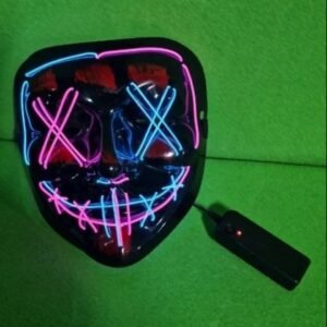 Máscara LED Resplandeciente Halloween Payaso Bufón - Oportunexa