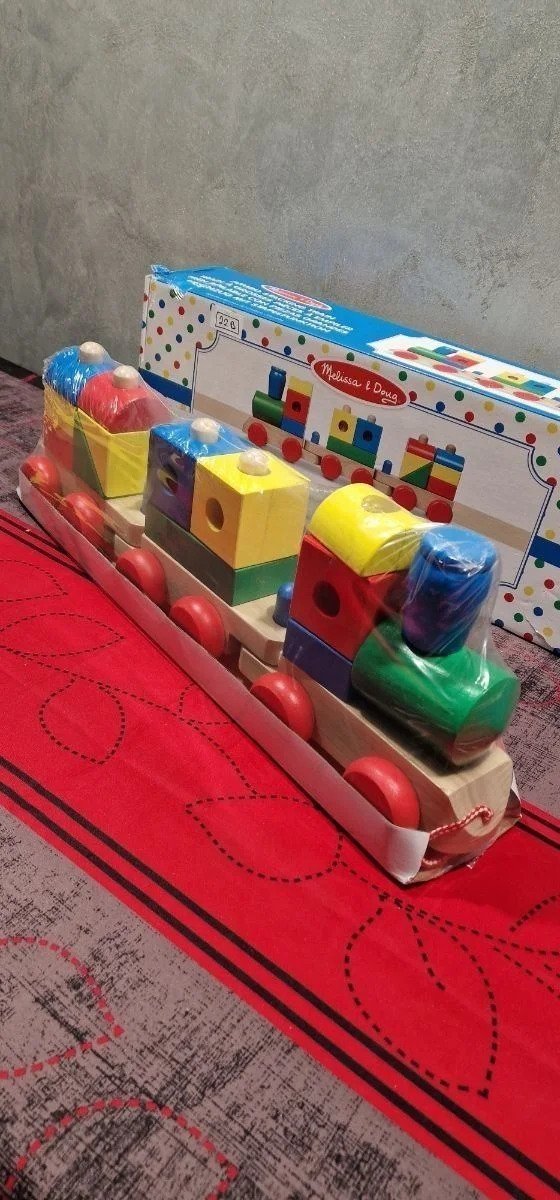 Melissa & Doug Jumbo Stacking Train Classic Construcción y vehículos - Oportunexa