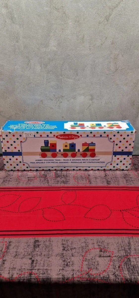 Melissa & Doug Jumbo Stacking Train Classic Construcción y vehículos - Oportunexa