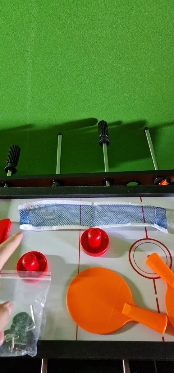 Mesa 4 juegos en 1: Billar, ping-pong, hockey y futbolín - Oportunexa