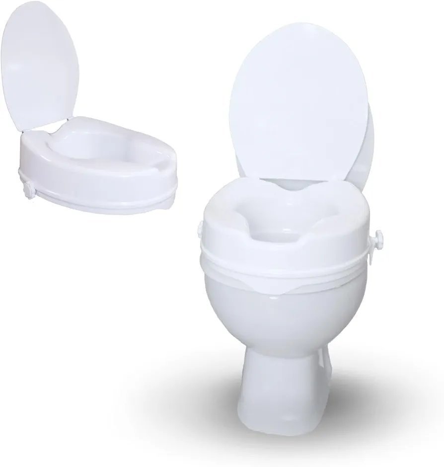 Mobiclinic®, Elevador WC para adulto, Con tapa, 10 cm - Oportunexa