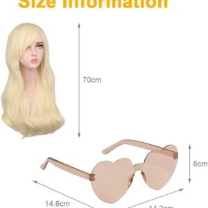 Peluca Rubia Larga con Gafas y Redecilla - Oportunexa