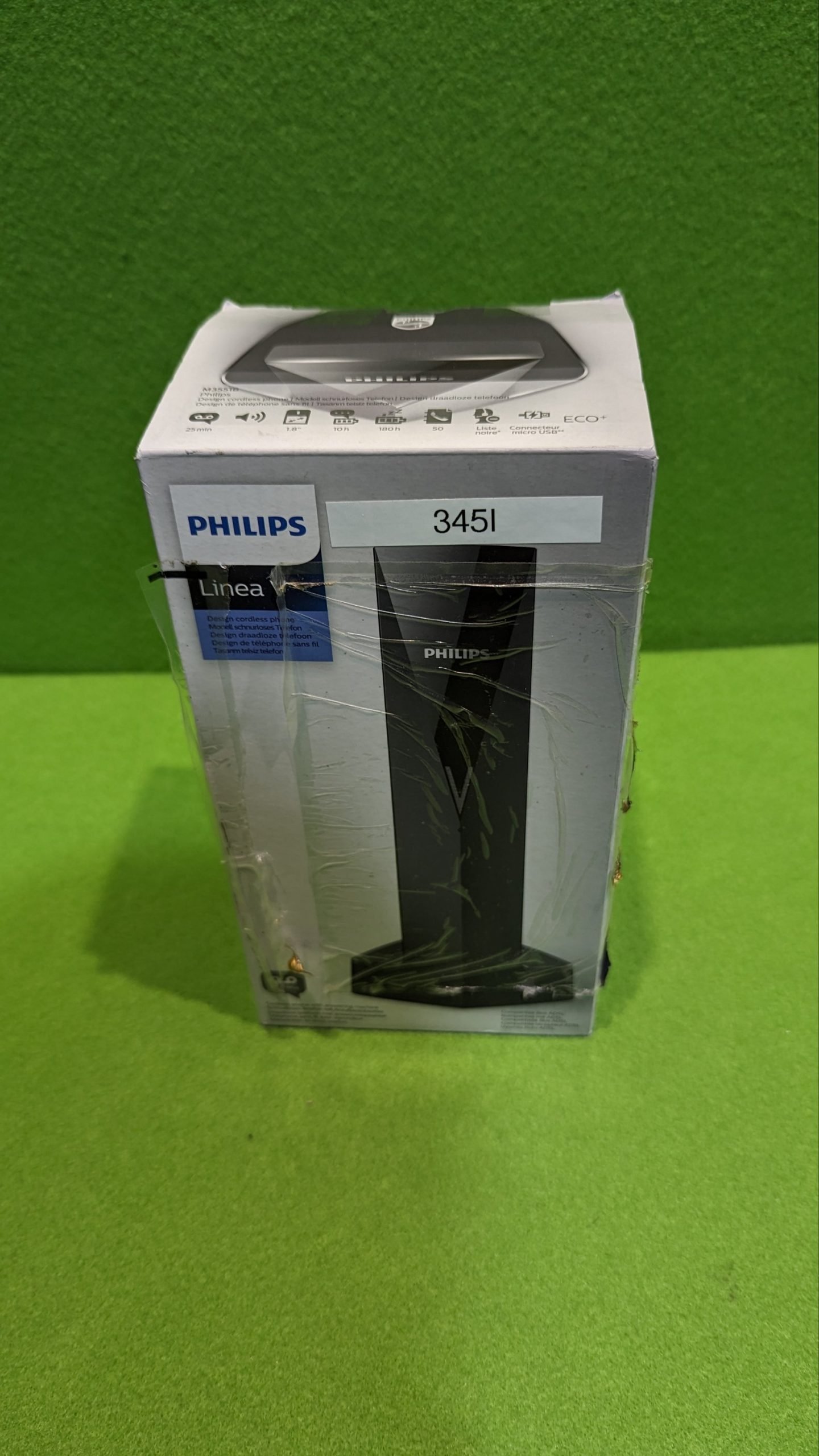 Philips Linea V DECT Design M3551B/38 - Teléfono inalámbrico con contestador automático (Pantalla de 1, 8" y Sonido HQ) - Oportunexa