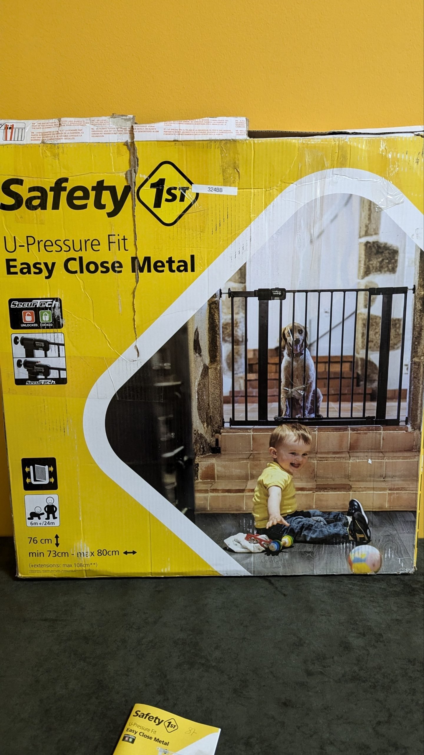 Safety 1st Puerta de seguridad para bebés negra - Oportunexa