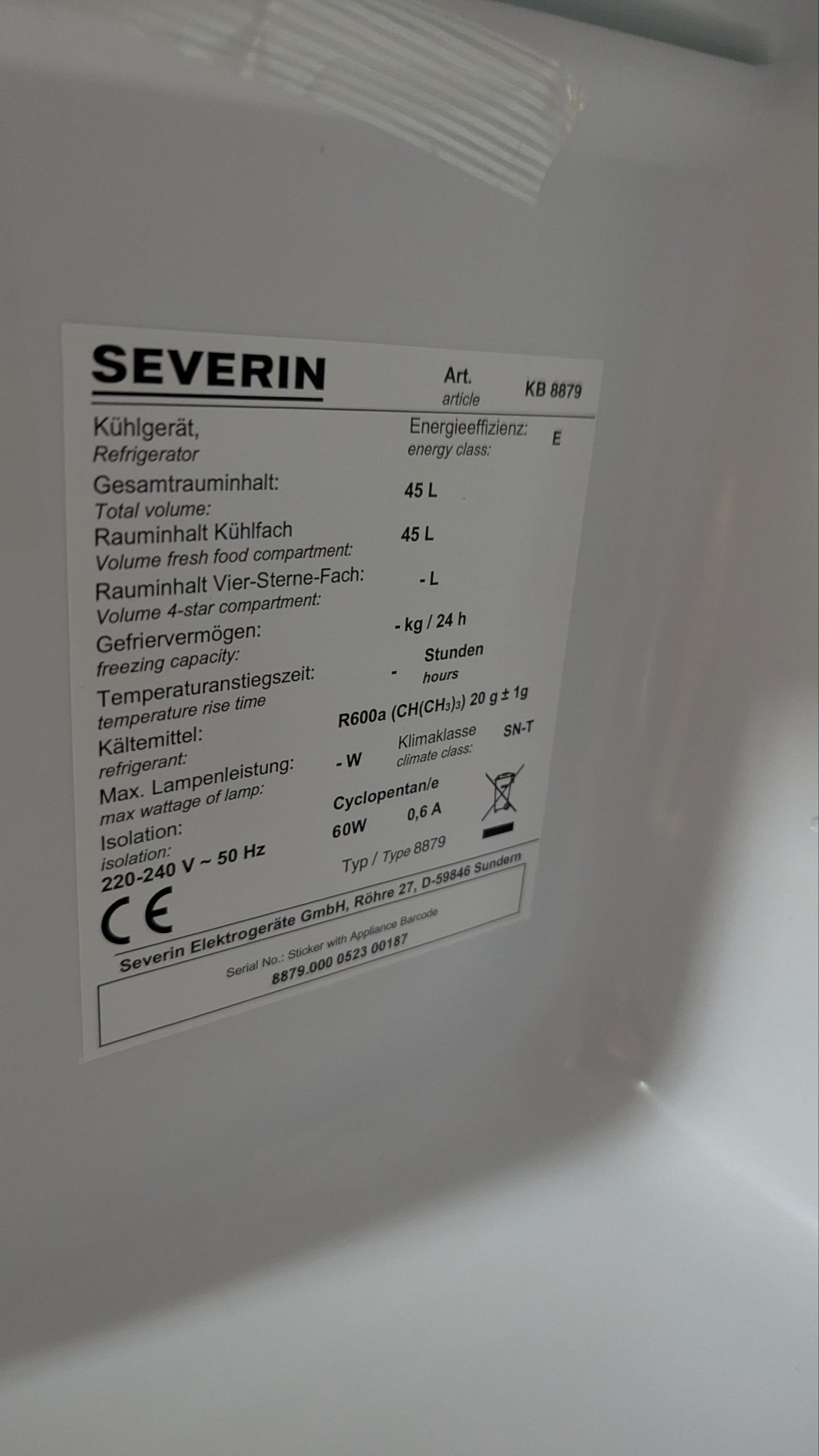 SEVERIN Mini nevera con compartimento de baja temperatura, 45 litros - Oportunexa