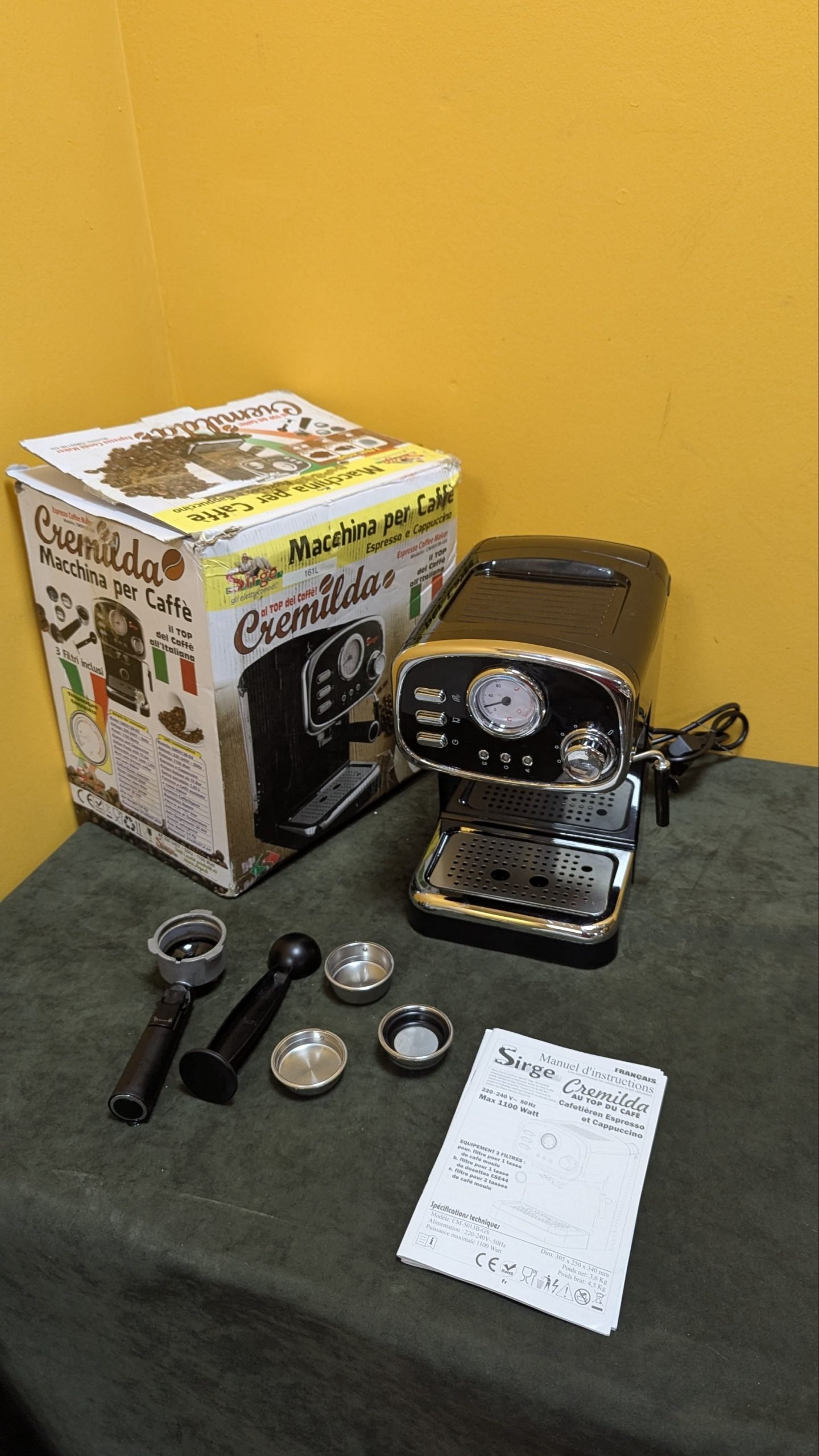 Sirge CREMILDA Cafetera Express para Espresso y Capuccino - Oportunexa