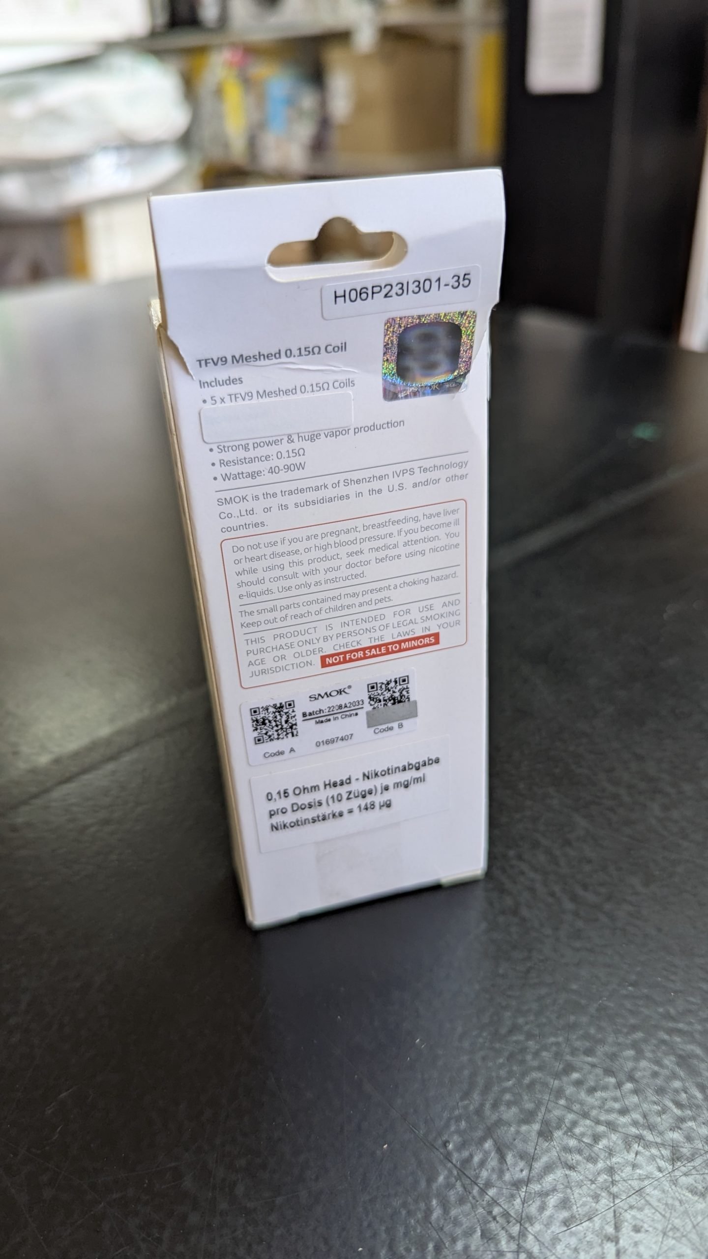 SMOK TFV9 Coil 0.15ohm Mesh Coil para TFV9 Tank - Oportunexa