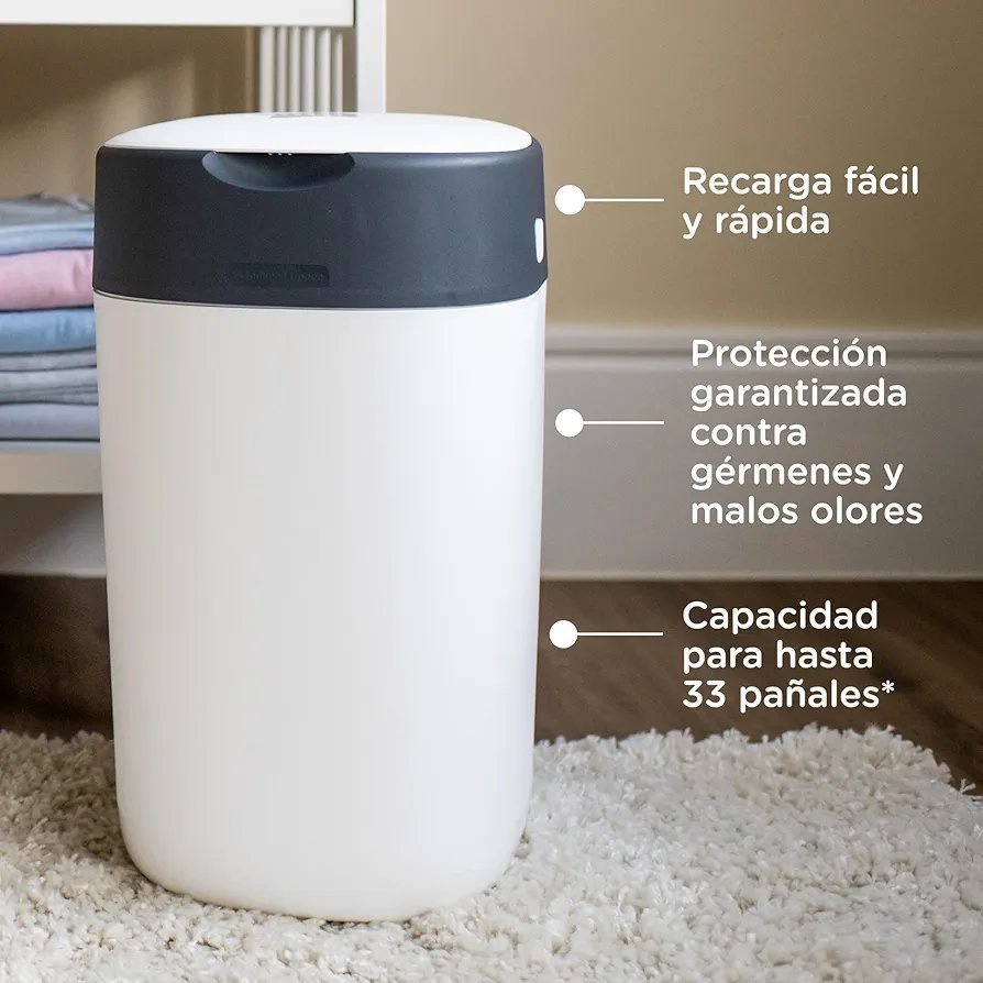 Tommee Tippee Contenedor para Pañales, Incluye 3 Recambios - Oportunexa